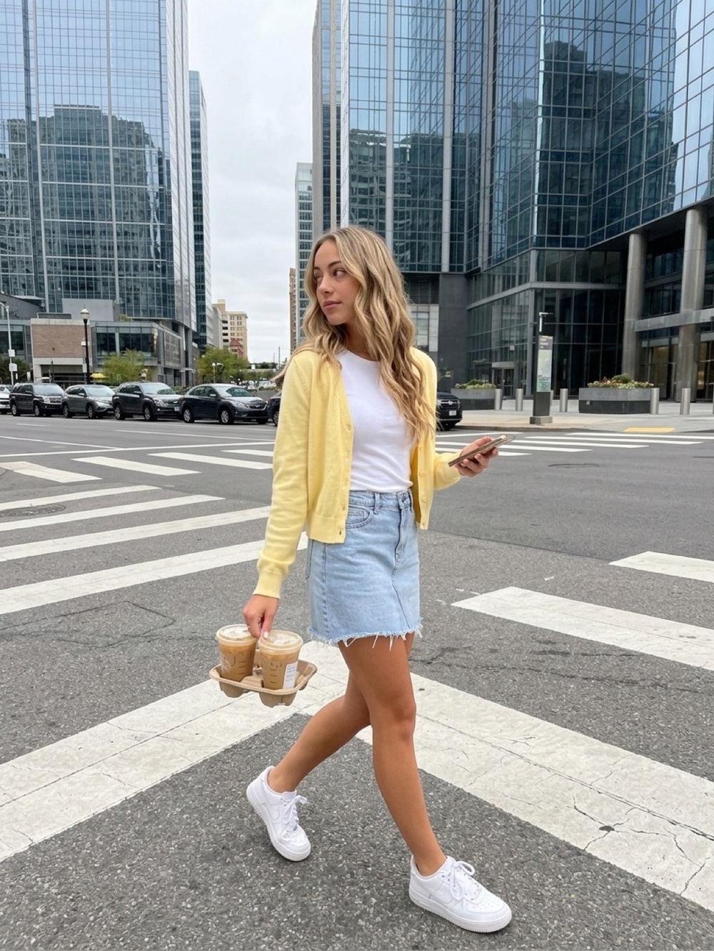 PacSun Light Blue Denim Mini Skirt